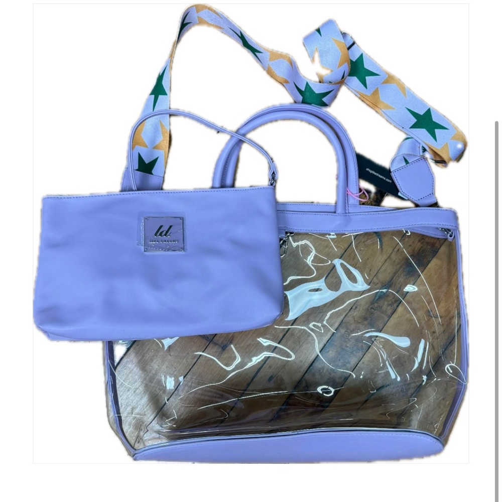 Like Dreams Lavender Transparent Tote Bag with Pouch